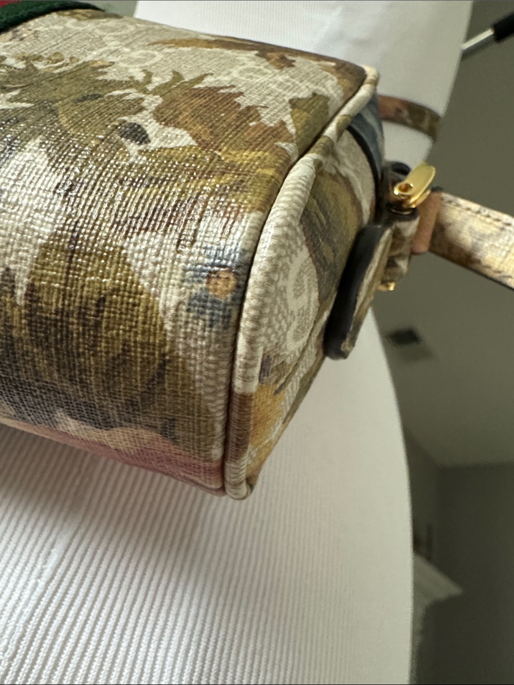 Auth Gucci Ophidia Flora GG Canvas Web Detail Crossbody Bag Small - Picture 8 of 15